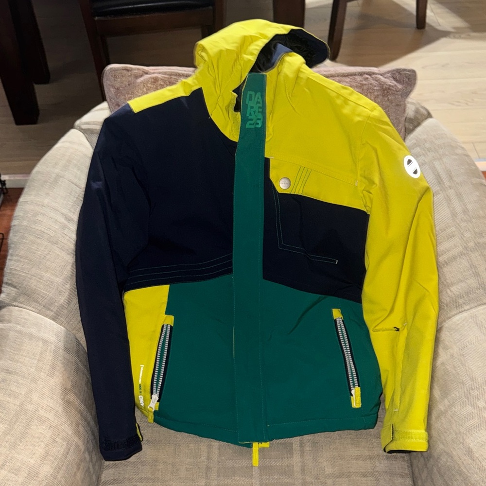 Dare2b Kids Colorblock Ski Jacket - Yellow, Green, Black